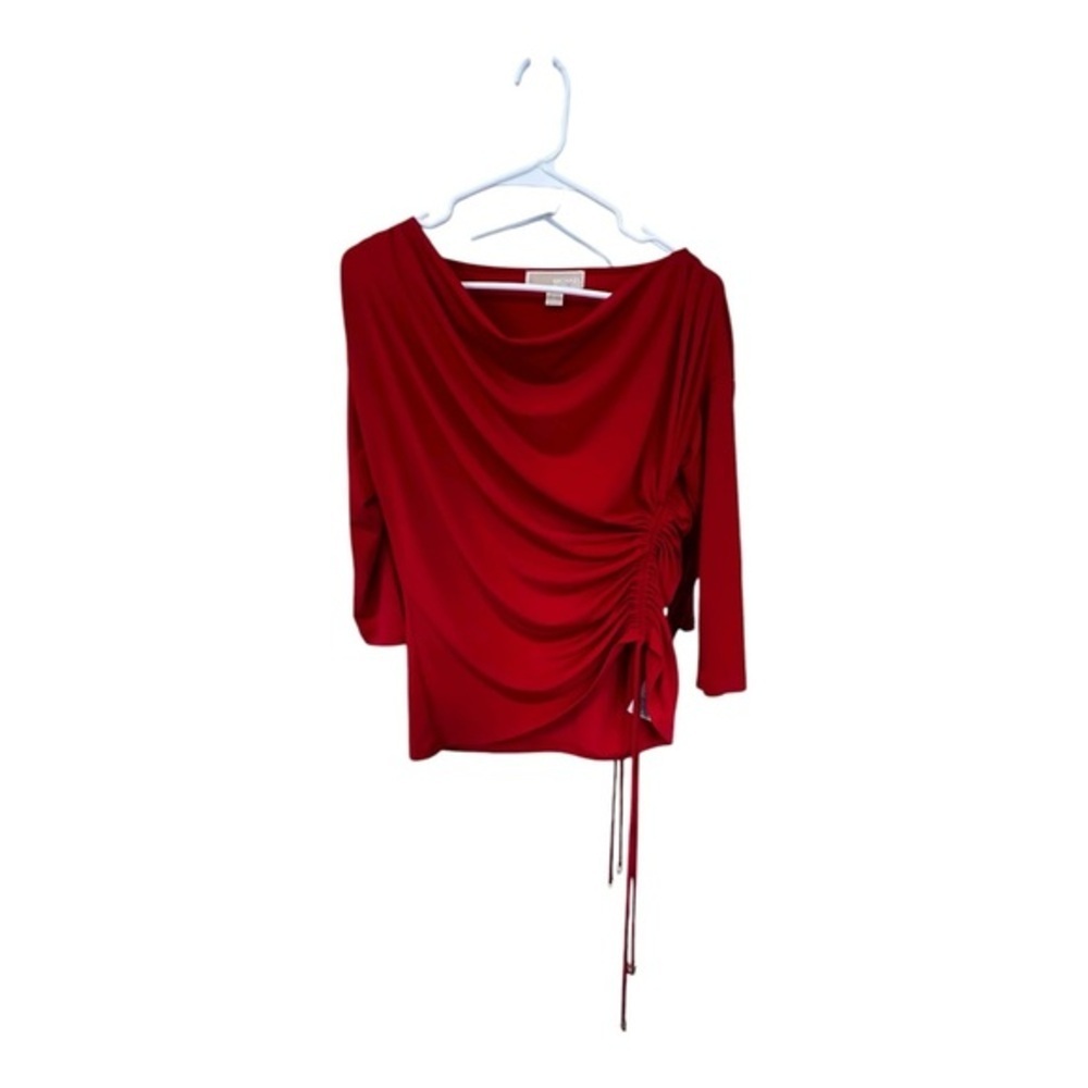 MICHAEL Michael Kors Red Draped Blouse